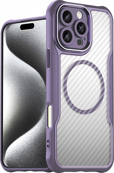 Picture of Hurtel Etui silikonowe Leading Series MagSafe do iPhone 16 Pro - fioletowe