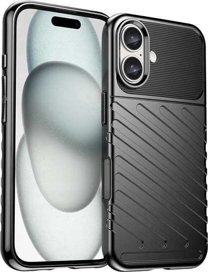 Picture of Hurtel Etui silikonowe Thunder Case do iPhone 16 - czarne