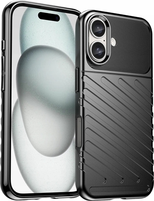 Attēls no Hurtel Etui silikonowe Thunder Case do iPhone 16 Plus - czarne