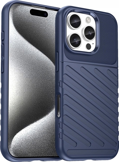 Изображение Hurtel Etui silikonowe Thunder Case do iPhone 16 Pro - niebieskie