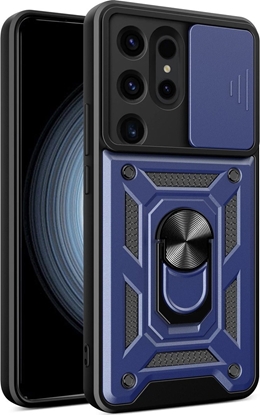 Attēls no Hurtel Etui z oson na aparat do Samsung Galaxy S24 Ultra Hybrid Armor Camshield niebieskie HURTEL
