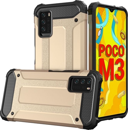 Attēls no Hurtel Hybrid Armor pancerne hybrydowe etui pokrowiec Xiaomi Redmi Note 10 5G / Poco M3 Pro zoty