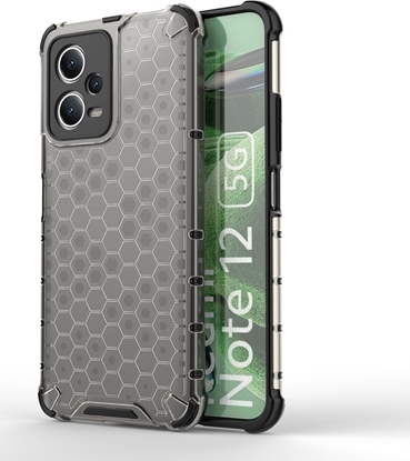 Attēls no Hurtel Honeycomb etui do Xiaomi Redmi Note 12 5G / Poco X5 5G pancerny hybrydowy pokrowiec czarne