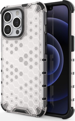 Attēls no Hurtel Honeycomb etui pancerny pokrowiec z elow ramk iPhone 13 Pro przezroczysty