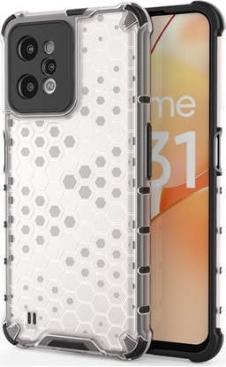 Attēls no Hurtel Honeycomb etui pancerny pokrowiec z elow ramk Realme C31 przezroczysty