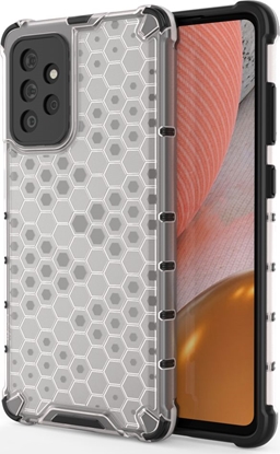 Attēls no Hurtel Honeycomb etui pancerny pokrowiec z elow ramk Samsung Galaxy A72 4G przezroczysty
