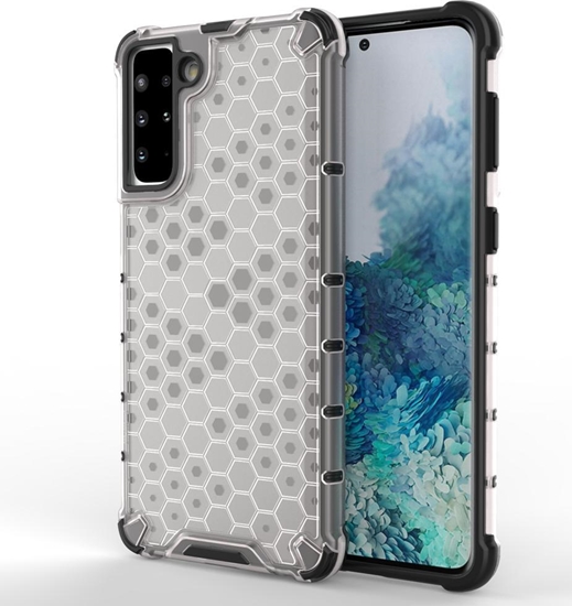 Изображение Hurtel Honeycomb etui pancerny pokrowiec z elow ramk Samsung Galaxy S22+ (S22 Plus) przezroczysty
