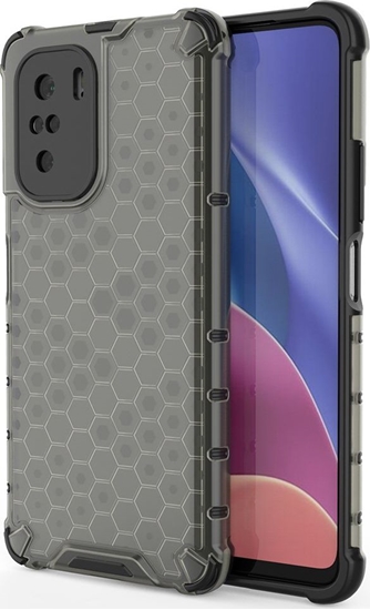 Picture of Hurtel Honeycomb etui pancerny pokrowiec z elow ramk Xiaomi Redmi K40 Pro+ / K40 Pro / K40 / Poco F3 czarny