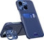Picture of Hurtel Leather Stand Case etui do iPhone 14 pokrowiec portfel na kart z podstawk niebieskie