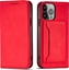 Attēls no Hurtel Magnet Card Case etui iPhone 14 Plus pokrowiec z klapk portfel podstawka czerwone
