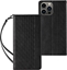 Attēls no Hurtel Magnet Strap Case etui do iPhone 12 Pro Max pokrowiec portfel + mini smycz zawieszka czarny