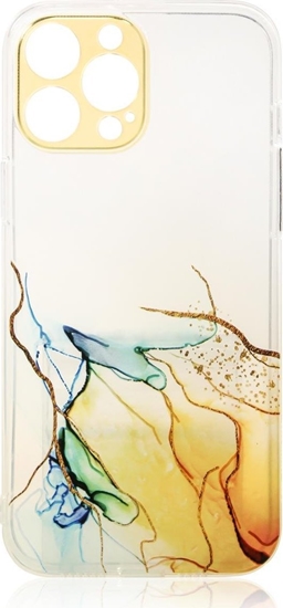 Picture of Hurtel Marble Case etui do Samsung Galaxy A12 5G elowy pokrowiec marmur pomaraczowy
