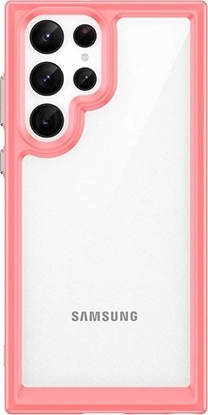 Picture of Hurtel Outer Space Case etui do Samsung Galaxy S22 Ultra sztywny pokrowiec z elow ramk czerwony