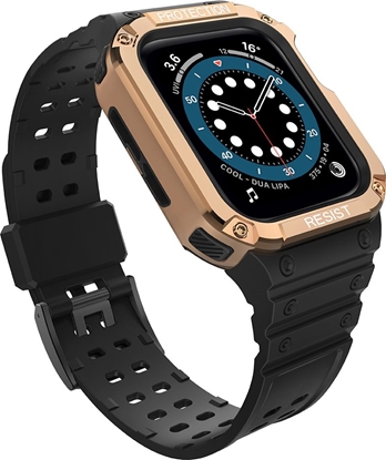Picture of Hurtel Protect Strap Band for Apple Watch 42/44/45mm Armored Case Strap - Black, Rose Gold