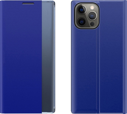 Attēls no Hurtel Sleep Case pokrowiec etui z klapk typu Smart Cover iPhone 13 Pro niebieski