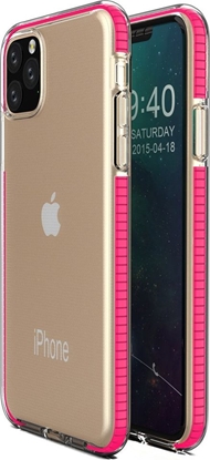 Attēls no Hurtel Spring Case pokrowiec elowe etui z kolorow ramk do iPhone 11 Pro Max ciemnoróowy