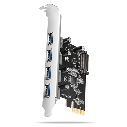 Attēls no I/O CARD USB2 PCIE 4PORT/PCEU-430RS AXAGON