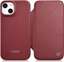 Picture of iCarer iCarer CE Premium Leather Folio Case skórzane etui iPhone 14 Plus z klapk magnetyczne MagSafe czerwony (WMI14220715-RD)