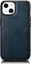 Picture of iCarer iCarer Leather Oil Wax etui pokryte naturaln skór do iPhone 14 (kompatybilne z MagSafe) niebieski (WMI14220717-BU)