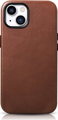 Picture of iCarer iCarer Oil Wax Premium Leather Case skórzane etui iPhone 14 Plus magnetyczne z MagSafe brzowy (WMI14220703-RB)