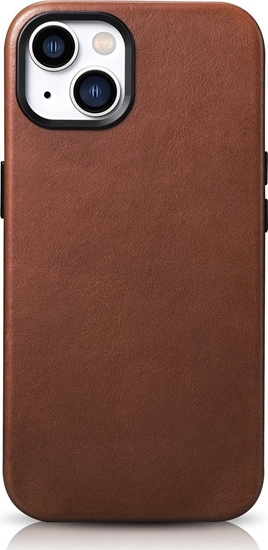 Picture of iCarer iCarer Oil Wax Premium Leather Case skórzane etui iPhone 14 Plus magnetyczne z MagSafe brzowy (WMI14220703-RB)