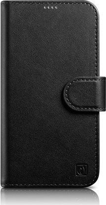 Picture of iCarer iCarer Wallet Case 2in1 etui iPhone 14 skórzany pokrowiec z klapk Anti-RFID czarny (WMI14220725-BK)