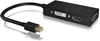 Изображение ICY BOX IB-AC1032 Mini DisplayPort DVI-D + VGA (D-Sub) + HDMI Black
