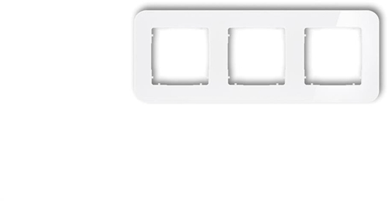 Picture of ICON Ramka uniwersalna potrójna zaokrglona - efekt szka (ramka: biaa spód: biay) 0-0-IRSZ-3