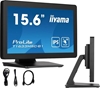 Изображение iiyama ProLite T1633MSC-B1 computer monitor 39.6 cm (15.6") 1920 x 1080 pixels Full HD LCD Touchscreen Black