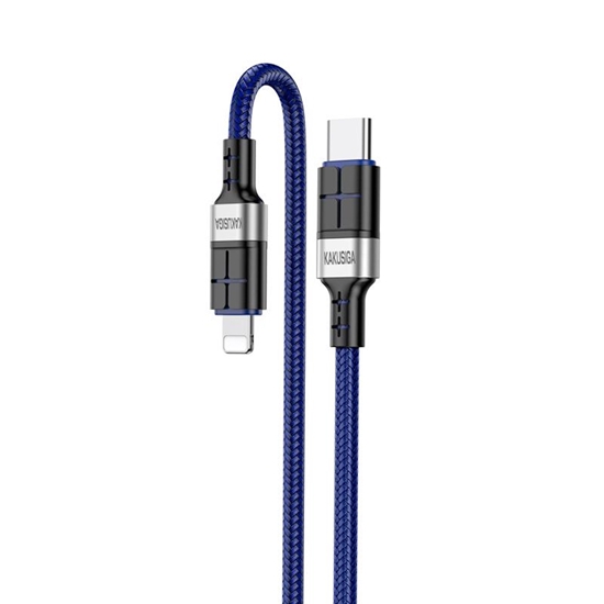 Picture of iKaku KSC-696 PD20W ātrās uzlādes datu vads Type-C uz Lightning 1.2m Blue
