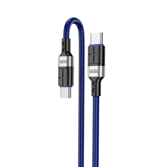 Picture of iKaku KSC-696 PD60W Ātrās uzlādes un datu vads Type-C to Type-C 1.2m Blue