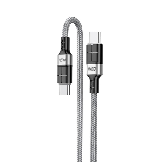 Изображение iKaku KSC-696 PD60W Ātrās uzlādes un datu vads Type-C to Type-C 1.2m Grey