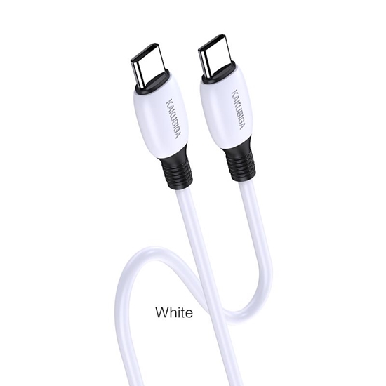 Изображение iKaku KSC-951 PD60W ātrās uzlādes un data vads Type-C uz Type-C White