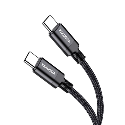 Picture of iKaku KSC-970 PD60W Ātrās uzlādes data vads Type-C uz Type-C 1m Black
