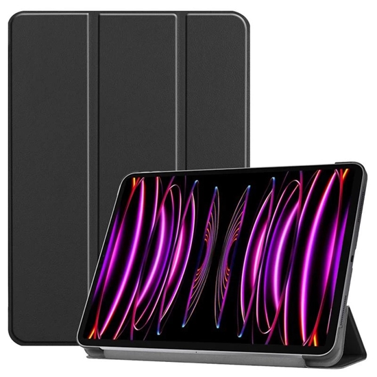 Изображение iLike iPad Air 13 (2024) 6th Gen Tri-Fold Eco-Leather Stand Case Black