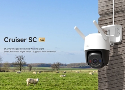 Picture of Imou Cruiser SC 4G 5MP IP kamera, 3K UHD, 4G LTE GSM, sirēna, balss sakari, B/R gaismas, SD 512GB