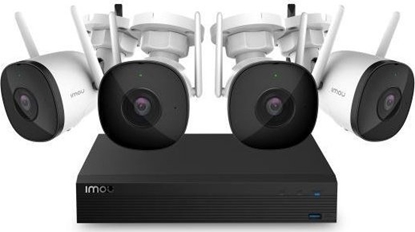 Picture of IMOU Zestaw do monitoringu, 4x kamery bullet 2Mpix, 1x rejestrator 4-kanaowy Wi-Fi NVR, KIT/NVR1104HS-W-S2/4-F22FE IMOU