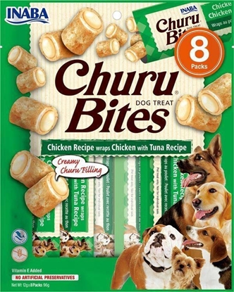 Attēls no Inaba Foods Churu Bites Chicken Tuna, przysmaki dla psa z kurczakiem i tuczykiem
