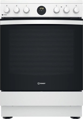 Attēls no INDESIT | Cooker | IS67V8CHW/E | Hob type Vitroceramic | Oven type Electric | White | Width 60 cm | Grilling | Depth 60 cm | 69 L