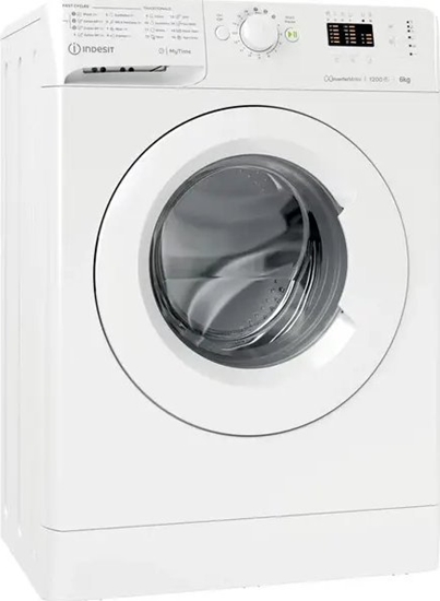 Picture of INDESIT | Washing Machine | MTWSA 61294 W EE | Energy efficiency class C | Front loading | Washing capacity 6 kg | 1200 RPM | Depth 42.5 cm | Width 59.5 cm | Display | LED | White