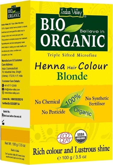 Picture of Indus Valley Indus Valley Farba do wosów na bazie henny blond - 100 g