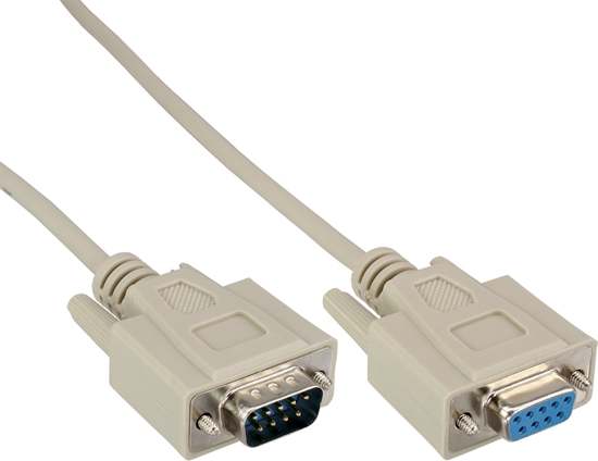 Picture of InLine 40er Bulk-Pack InLine® Serial Cable molded DB9 male to female 1:1 grey 2m