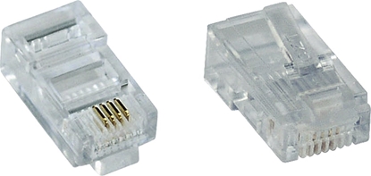 Picture of InLine ® 100pcs Modular Plug 8P4C RJ45 for Crimping to ribbon Cable ISDN