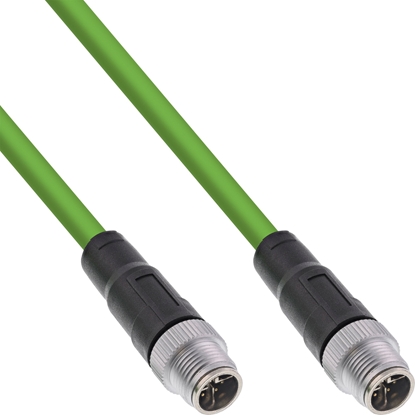 Picture of InLine InLine® Industrial network cable, M12 8-pin X-coded male/male, Cat.6A PUR 15m