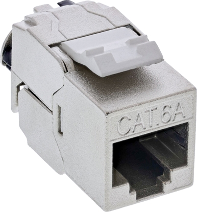 Изображение InLine InLine® Keystone RJ45 jack slim, SNAP-In, Cat.6A, integrated cable tie