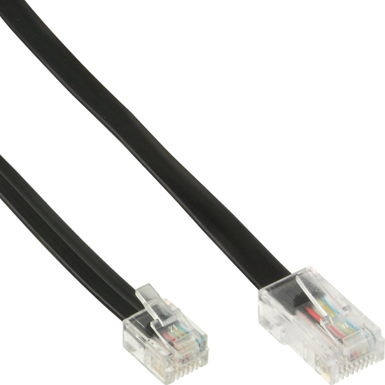 Picture of InLine InLine® Modular Cable RJ45 8P6C to RJ12 6P6C male to male 10m