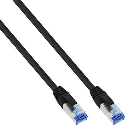 Picture of InLine InLine® Patch Cable S/FTP PiMF Cat.6A halogen free 500MHz black 0.3m