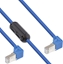 Picture of InLine InLine® Patch cable two side down angled, S/FTP (PiMf), Cat.6, 250MHz, PVC, copper, blue, 1.6m, with UL and 1 ferrite