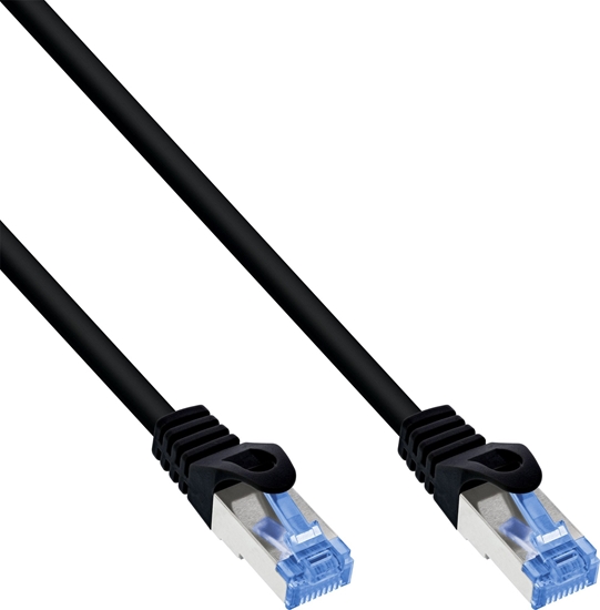 Изображение InLine InLine® Patch cable, Cat.6A, S/FTP, TPE flexible, black, 25m