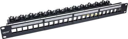 Изображение InLine InLine® Patch panel 24-way, Keystone empty panel Patch panel, 19", 1U, black RAL9005